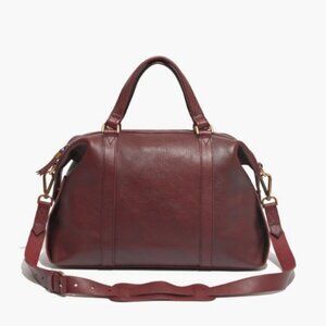 Madewell The Glasgow Satchel Dark Cabernet